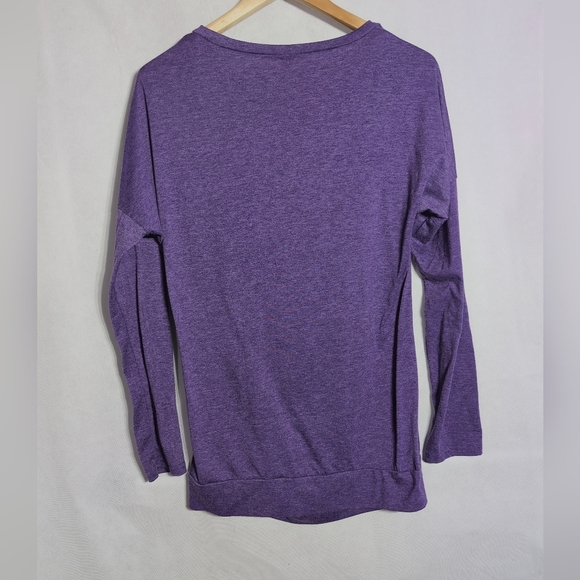Unbranded Purple Women's Tunic Top with Button Detail Sz L - Picture 2 of 3